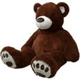 thumbnail image 2 of Anico 59" Tall (5 Feet) Giant Plush Chocolate Brown Teddy Bear with Embroidered Paws and Smiling Face, Fits in 2XL Shirt!, 2 of 6