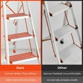 thumbnail image 2 of Step Ladder 5 Step Lightweight Folding Step Ladder Aluminum Step Stool with Widened Anti-Slip Strip Pedal Convenient Handgrip 350lbs EN131, Multi-use for Household and Office, 2 of 15