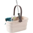 thumbnail image 2 of Eyliden Collapsible Plastic Bucket with Handle Grip for Mop Cleaning Washing Fit Sponge, Flat, Cotton Mop, Beige Color, 2 of 7