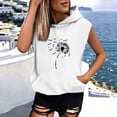 thumbnail image 5 of Yteetum Hoodies for Women Oversized Drawstring Sleeveless Graphic Printed Pullover Hoodie Womens Fall Winter Loose Comfy Hooded Outwer, 5 of 6