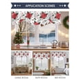 thumbnail image 6 of Tie Up Valance Curtain for Kitchen,Watercolor Farm Red Flowers Rod Pocket Short Curtains Adjustable Tie-Up Shade Valances,Pine Fruit Country Floral Window Treatment for Bathroom Living Room Bedroom, 6 of 8