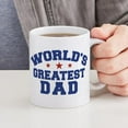 thumbnail image 6 of CafePress - World's Greatest Dad Mug - 11 oz Ceramic Mug - Novelty Coffee Tea Cup, 6 of 6