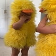 thumbnail image 1 of TheFound Kids Duck Costume, Sleeveless Hooded Vest Furry Zipped Halloween Costume for Cosplay Party, 1 of 7