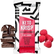 CanDo Keto Krisp Protein-Rich Snack Bars, Chocolate Raspberry, 12-Pack