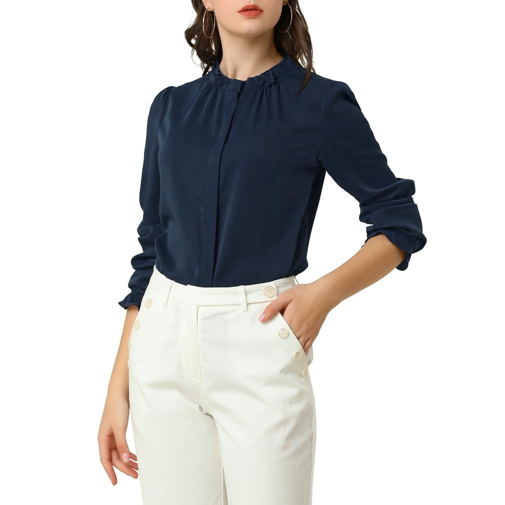 chiffon button down blouse