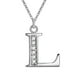 thumbnail image 3 of Collar con colgante inicial de aleación, collar de 26 letras, collar de diamantes de moda, regalo de 2 piezas para niñas, 3 of 5