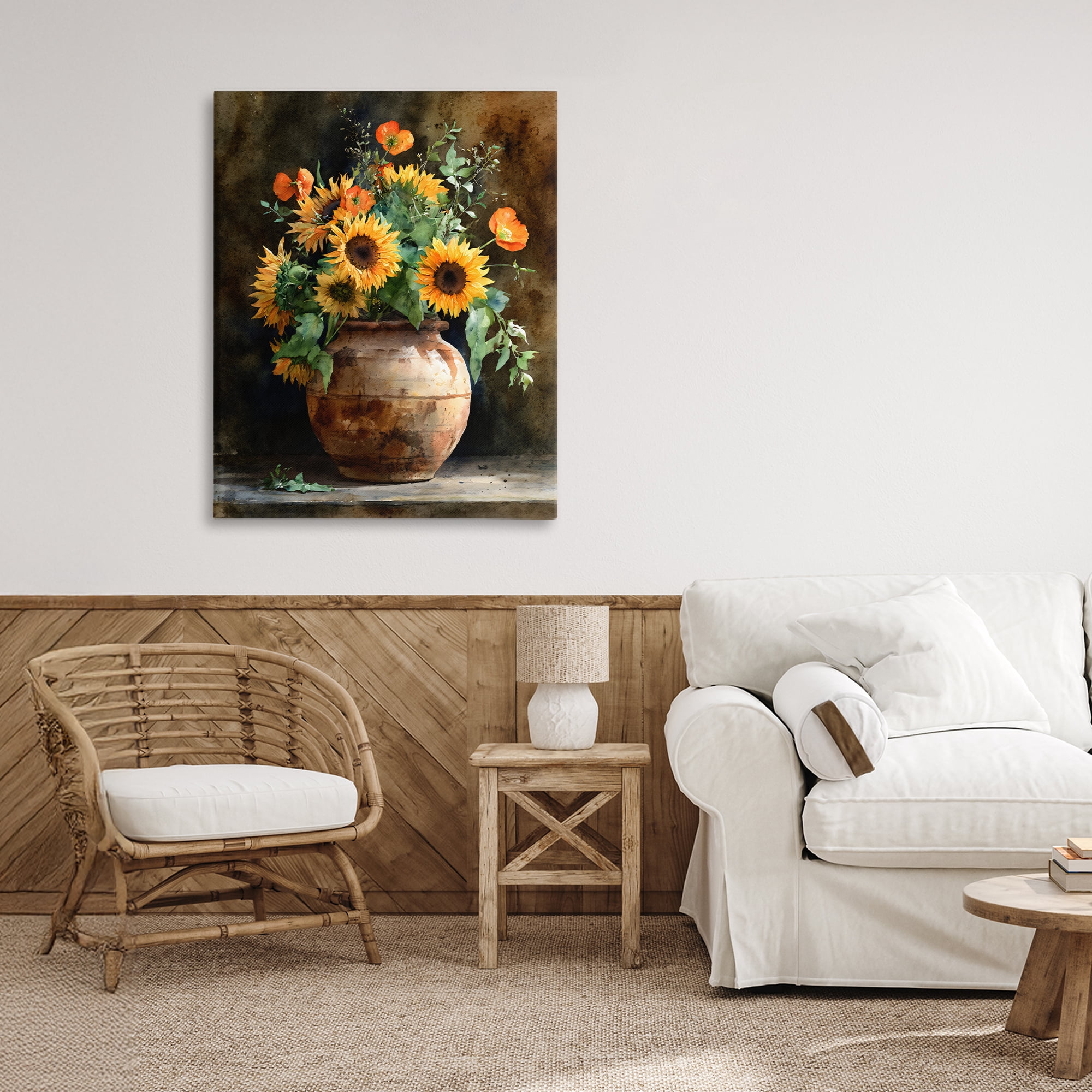 Stupell Industries Rustic Sunflower Display Canvas Wall Art, design by Franklyn Gregory