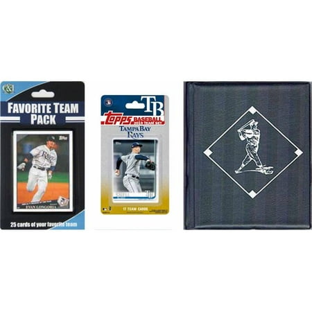 C&I Collectables 2019RAYSTSC MLB Tampa Bay Rays Licensed 2019 Topps Team Set & Favorite Player Trading Cards Plus Storage
