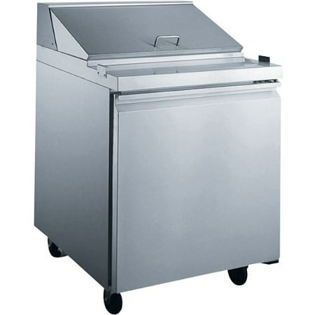- EQ Kitchen Line SCL1 1 Door Food Prep Table Refrigerator, Silver