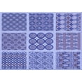 thumbnail image 1 of Ahgly Company Indoor Rectangle Patterned Jeans Blue Area Rugs, 3' x 5', 1 of 6