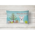 thumbnail image 2 of Carolines Treasures BB1598PW1216 Christmas Tree and Westie Canvas Fabric Decorative Pillow, 12H x16W, multicolor, 2 of 3