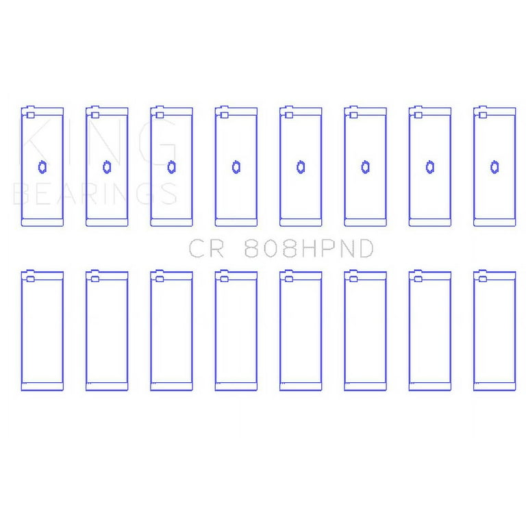 King Bearings Rod Bearing Set CR 808HPND 020 King Bearings Rod Bearing Set CR 808HPND 020