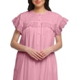 thumbnail image 3 of Moomaya Chemise de Nuit à Manches Courtes pour Femmes en Coton Uni, 3 of 6