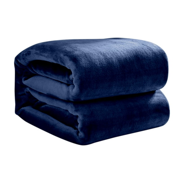 Dark Blue Solid Color Flannel All Season Quilt Small Blanket Air Conditioning Comforter Cover Throw Dark Blue 59.05X39.37 Inches Soft Cozy Lightweight Polyester Bedding For Sofa Bed Travel