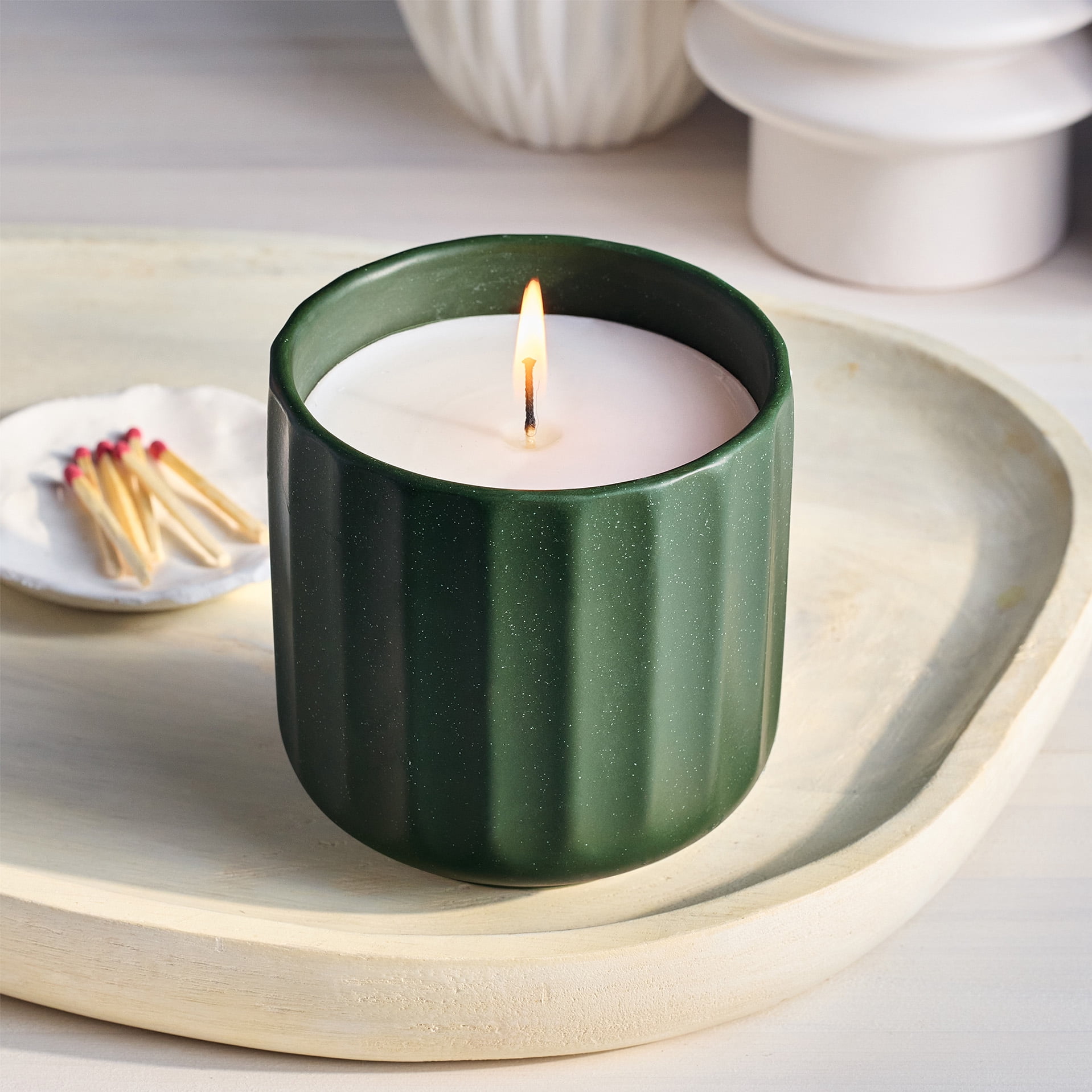 Better Homes and Gardens Dark Lavender and Sage 1-Wick Fluted Jar Candle, 8 oz