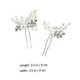 thumbnail image 3 of Decorative Hair Pins For Girls Chinese Style Crystal Silver 2Pcs 3.5X3.5X0.4In, 3 of 8