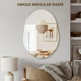 thumbnail image 5 of Irregular Asymmetrical Wall Mirror for Living Room Bathroom Entryway, Modern Decorative Mirror Hanging (Hook Style, 24'' x 18''), 5 of 17