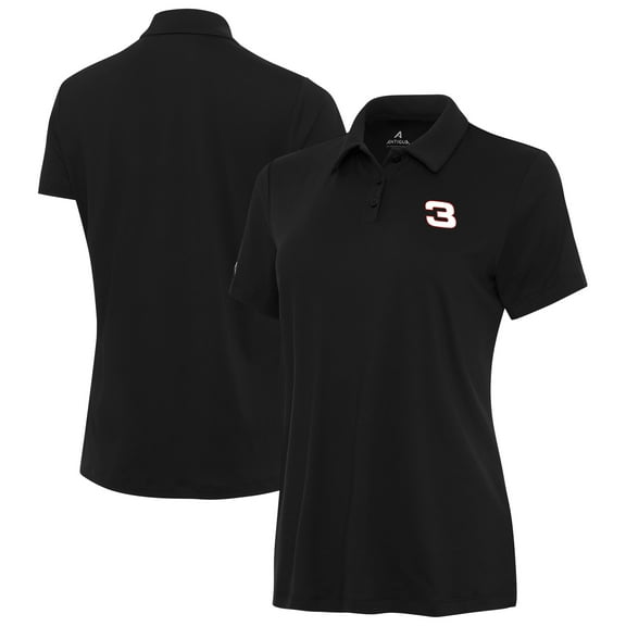 Women's-Antigua  Black Richard Childress Racing #3 Reprocess Polo