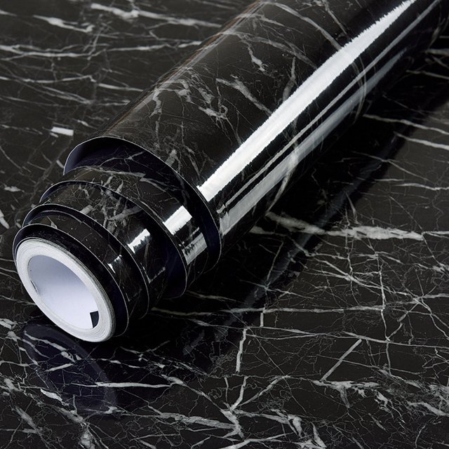 Width Marble Wallpaper Contact Paper Waterproof Oil-proof Wall Stickers PVC Self Adhesive Kitchen Ambry Countertop Home Decor