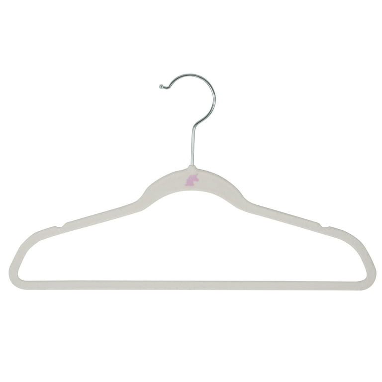 Simplify Kid's Velvet Clothing Hangers with Shark Icon, 25 Pack, Light Blue  
