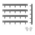 thumbnail image 2 of KFFKFF Metal Garden Border, Set of 5, 39 x 3 inches, Resilient Against Rust, Flexible Landscape Edging, Robust Lawn Divider, Simple to Set Up, Dark Gray Edging for Flower Beds and Walkways, 2 of 10