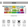 thumbnail image 3 of SPXUBZ Rainbow Crayon Window Valance Colorful Kitchen Curtain Valance Rod Pocket Home Decor, 3 of 5