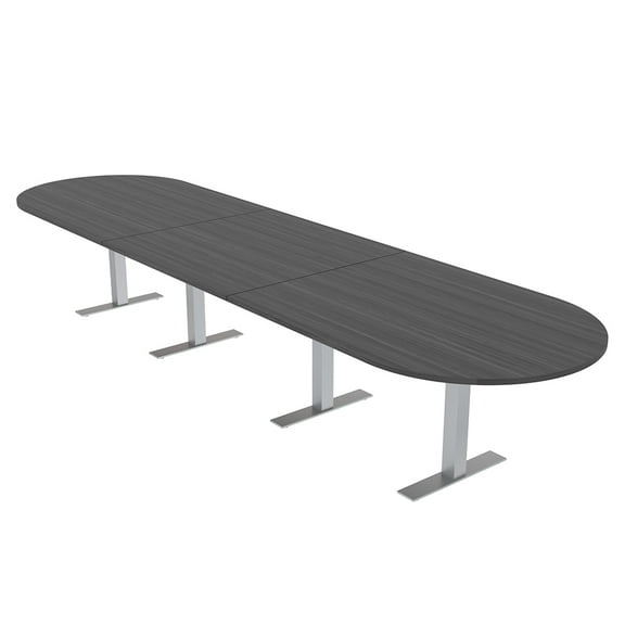 16 Ft Modular Racetrack Conference Table Metal T Bases Power And Data