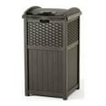 thumbnail image 4 of Suncast Trashcan Hideaway Outdoor 33 Gallon Garbage Waste Bin, Brown (2 Pack), 4 of 8