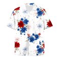 thumbnail image 5 of Leey-World Mens America 250 Anniversary Shirt Hawaiian Shirts for Men | Printed Men's Casual Short Sleeve Button-Down Shirts, Patriotic Style(White,L), 5 of 8
