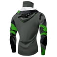 thumbnail image 4 of Domuza Men's Hooded UPF Rash Guard Long Sleeve Quick Dry Lightweight Cooling Sun Protection Fishing Shirt with Face Mask Gray 3XL, 4 of 4