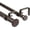 Bronze, variant on Urbanest Adjustable Double Curtain Rod Set Bouton Flat Button Finials – 1″ Front & 3/4″ Back Rod With Bronze Rod, 28–48 Inches