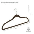thumbnail image 4 of Simplify 25 Pack Slim Velvet Suit Hangers in Brown, 4 of 6