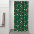 thumbnail image 2 of Green Christmas Gingerbread Man Pattern Shower Curtain 36"x72" ,Bathroom Decorative Shower Curtains Set with 12 Hooks,Modern Waterproof Washable Shower Curtain, 2 of 6