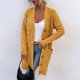 thumbnail image 1 of Suéter tipo cárdigan de otoño e invierno para mujer Chaqueta tipo cárdigan informal de un solo pecho y larga a la moda para mujer, 1 of 5