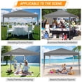 thumbnail image 6 of COBIZI 10x10 Ez Pop Up Canopy Tent,Commercial Instant Gazebo Tents for Parties,Waterproof Adjustable Outdoor Patio Backyard Canopy Party Tent,Gray, 6 of 9