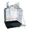 1904 3/4" Bar Spacing Open Dome Top Small Parrot Bird Cage - 20"x16" In Black