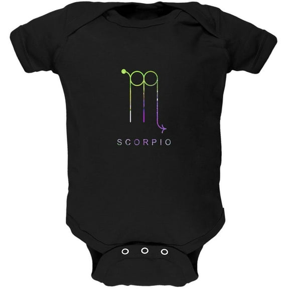 Sacred Zodiac Scorpio Soft Baby One Piece Black 3-6 M