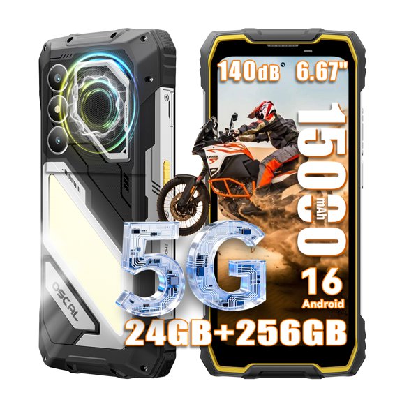 Unlocked Cell Phone Blackview Rugged Smartphone 13000mAh 64GB ROM Android 13, GSM 4G LTE Dual SIM, Waterproof Mobile Phones, BV6200, Black