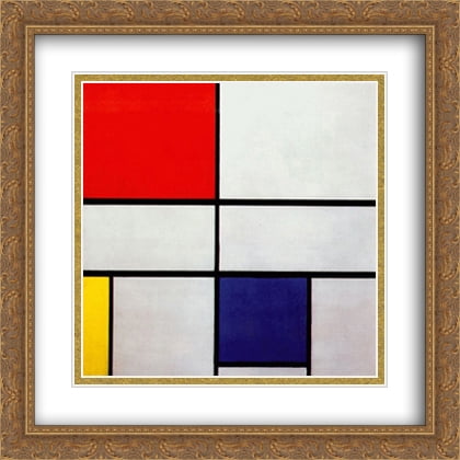 Composition C (No.III) with Red, Yellow and Blue 2x Matted 28x28 Large ...
