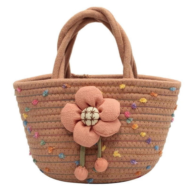 Xiao Hua Bolso de hombro tejido para mujer, bolso de mano y neceser, elegante bolso de playa de verano, 28 x 11 x 15 cm (caqui).