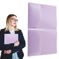 thumbnail image 2 of Two Pocket Folders,Folders with Pockets,Plastic File Folder,Heavy-Duty File Folders with Business Card Slot,2-Pocket Folder,9.37X11.42 Inch Pocket Folder Business Card Holder Folders,Light Purple, 2 of 9