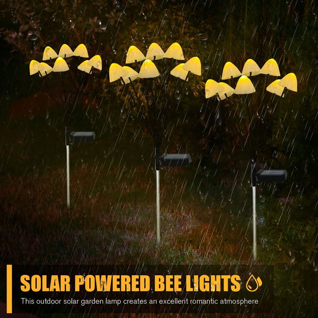 Luz De Tierra Lámpara de jardín de fácil instalación de luz solar de tierra de 2 piezas para patio (B)
