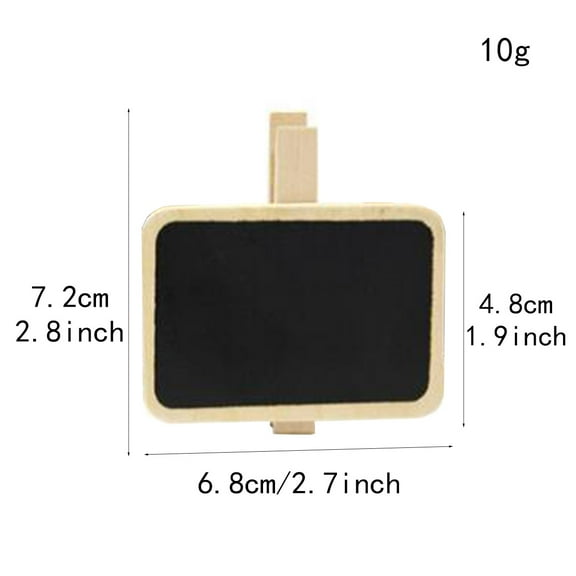 Dayesque 4pcs Mini Wood Chalkboard Clips for Food Labels, Photo Clips, Message Boards, Party Buffets, Office and Home Use