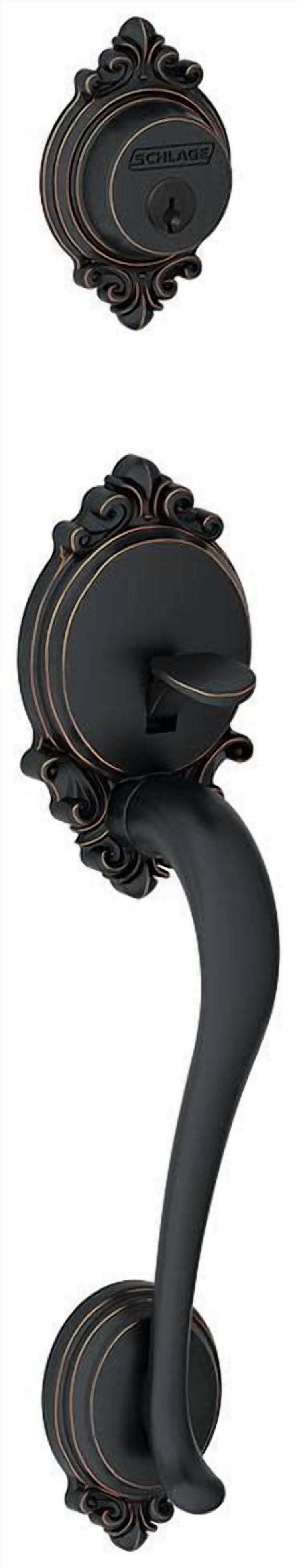 Schlage Greenwich Exterior Handleset Lever Half - Satin Chrome Door Lock (Exterior Only)
