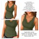 thumbnail image 5 of Camiseta sin mangas ajustada con cuello en V para mujer, camiseta sin mangas transpirable de moda de Color puro para verano, 5 of 6