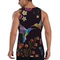 thumbnail image 3 of Haiem Humming Bird Men Workout Tank Top Gym Bodybuilding Sleeveless Muscle T Shirts Athletic Tank Breathable Workout Shirt-XX-Large, 3 of 9