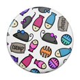 thumbnail image 1 of Cat Toys Mouse Fish Catnip Pattern Pinback Button Pin, 1 of 4
