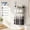 White, variant on Wall Mounted Bathroom Towel Rack with Wooden Shelf, Metal Towel Holder for Large Towels, Space Saving Storage for Small Bathrooms and RV Camping