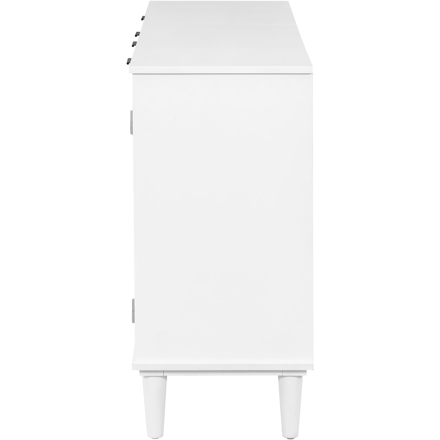 Kadyn Large Storage Space Sideboard, Floor Storage Cabinet for Living Room, Storage Sideboard Buffet Cabinet with Artificial Rattan Door, White Kadyn Large Storage Space Sideboard, Floor Storage Cabinet for Living Room, Storage Sideboard Buffet Cabinet with Artificial Rattan Door, White