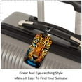 thumbnail image 3 of Square 2Pack PU Leather Leopard Cruise Luggage Tag with Privacy Cover and Name ID Tag for Travel Handbags Backpacks Luggage Tags, 3 of 6